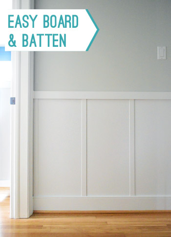 how to install easy DIY board and batten molding for added architectural interest