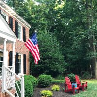 Our Patriotic Front Porch + Front Yard Planning