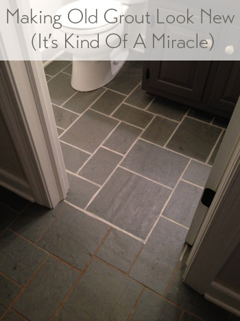 how to make discolored dirty grout between tiles look clean and new