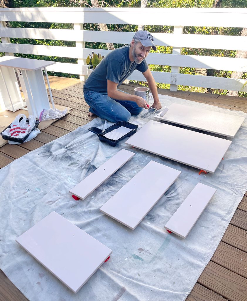 John Painting Ikea Cabinet Doors With Small Foam Roller